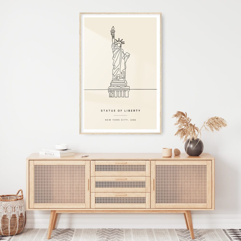 Statue of Liberty Landmark Art Print - Shelf Statue of Liberty Landmark Art Print - Shelf