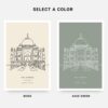Taj Mahal Landmark Art Print - Colors