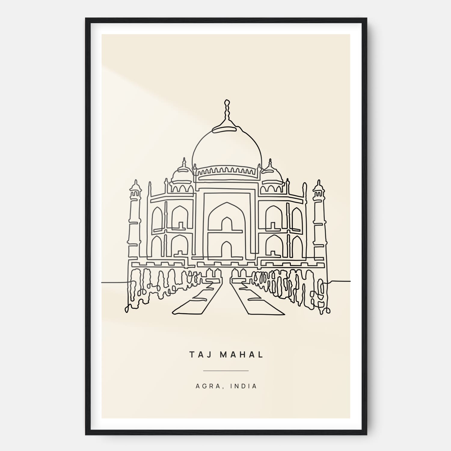 Taj Mahal Landmark Art Print
