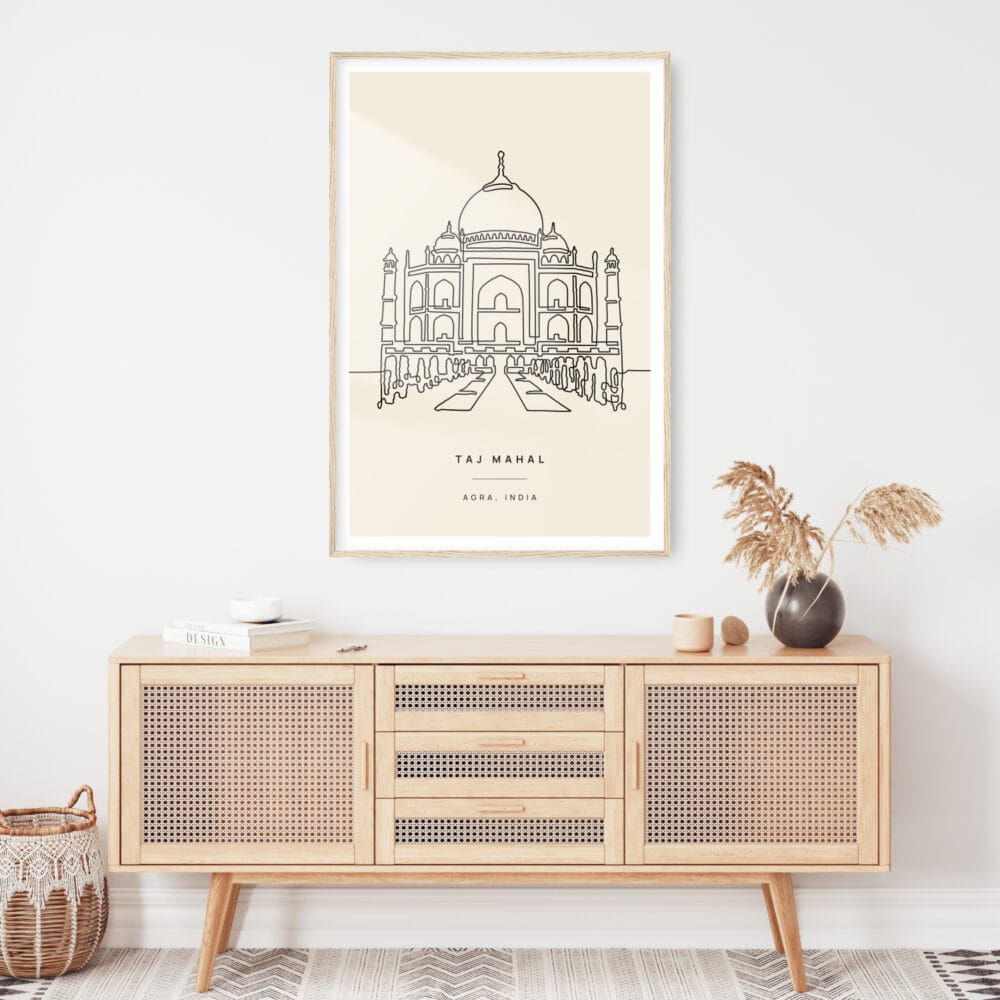 Taj Mahal Landmark Art Print - Shelf Taj Mahal Landmark Art Print - Shelf