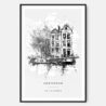 Amsterdam Canal District Art Print - Main - Black Frame - Portrait