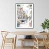 Amsterdam GrachtenGordel Watercolor Art Print - Kitchen Wall Art - Portrait