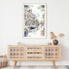 Amsterdam GrachtenGordel Watercolor Art Print - Shelf - Portrait