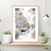 Amsterdam GrachtenGordel Watercolor Art Print on shelf