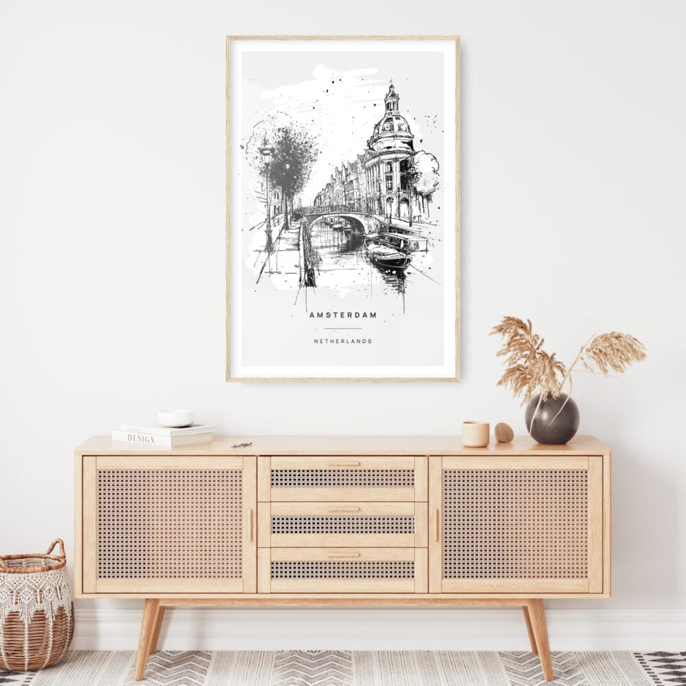 Amsterdam Grachtengordel Art Print - Shelf - Portrait Amsterdam Grachtengordel Art Print - Shelf - Portrait