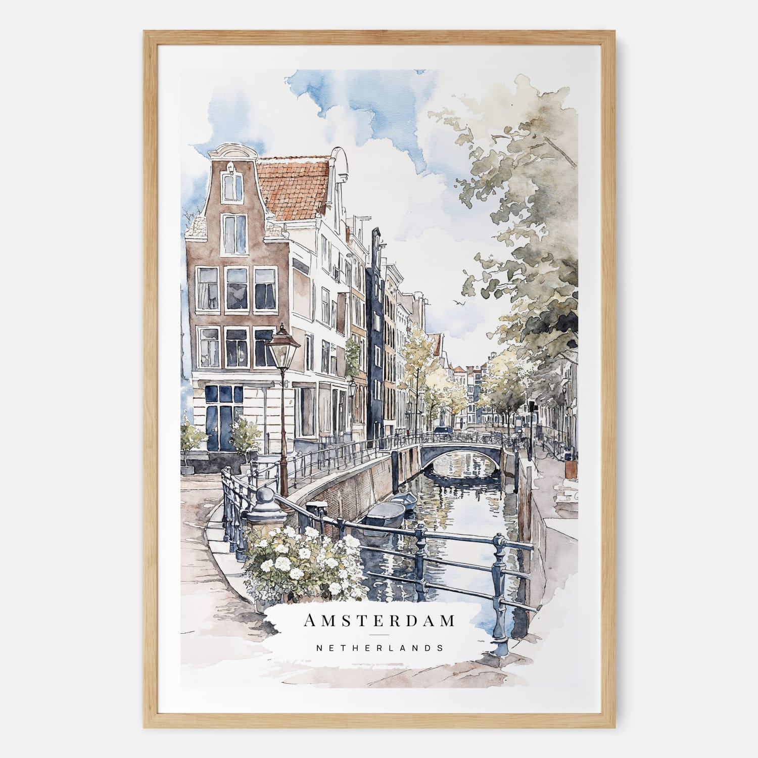 Amsterdam Watercolor Painting – Art Print