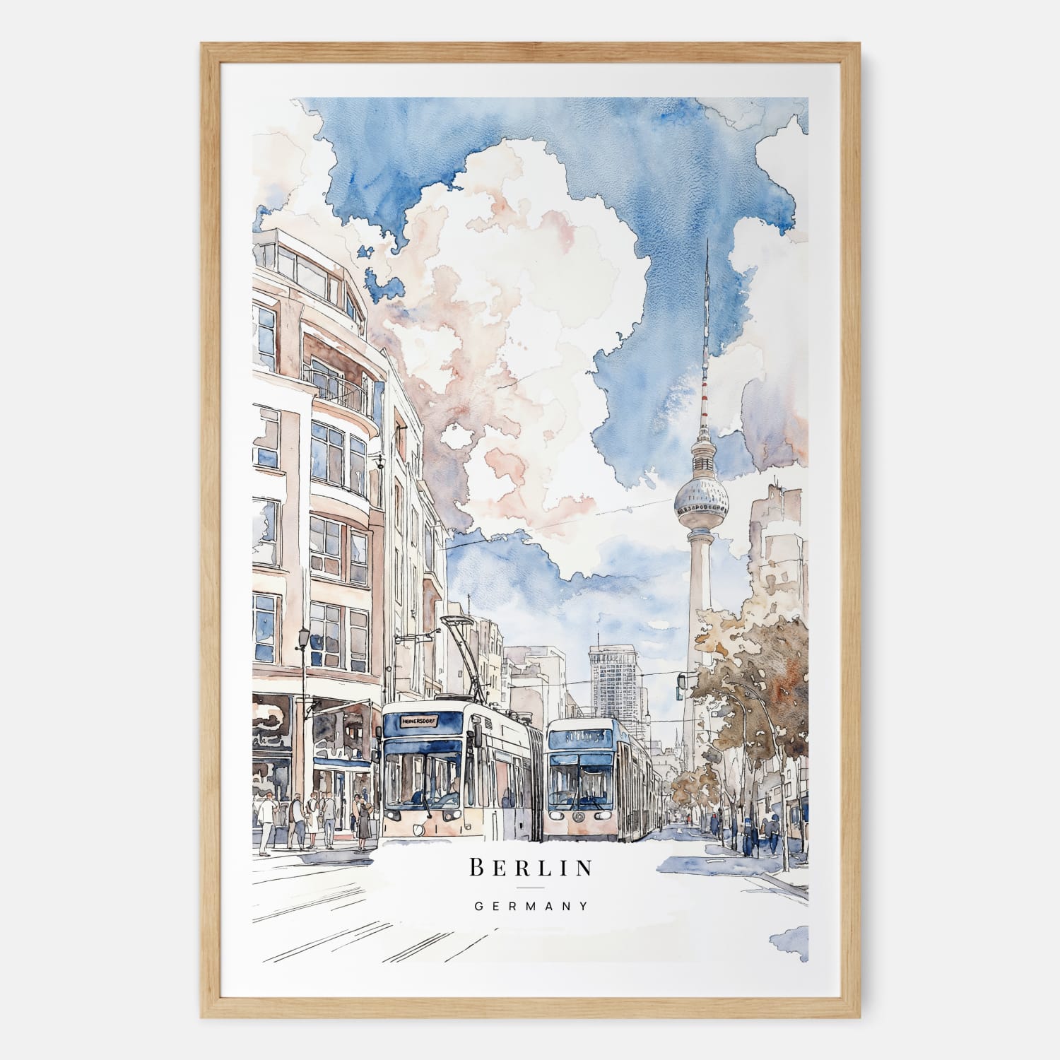Berlin Watercolor Painting – Art Print