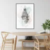 Big Ben Clock Line Drawing Art Print - Kitchen Wall Art - Portrait