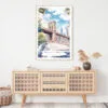 Brooklyn Bridge Watercolor Art Print - Shelf - Portrait