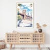 Brooklyn Bridge Watercolor Art Print - Shelf - Portrait