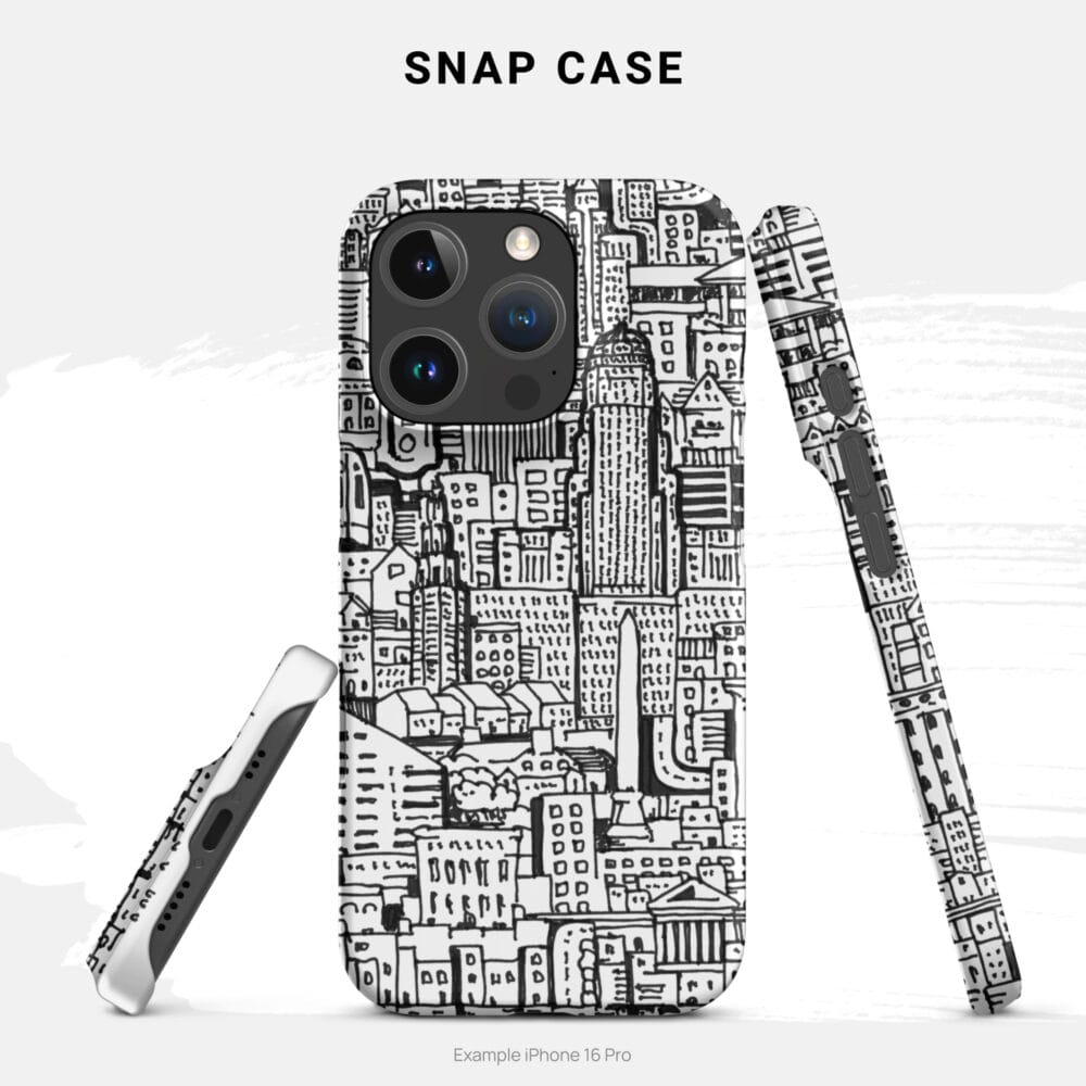 Buffalo NY LIne Art Phone Case - Snap Case - Sideviews Buffalo NY LIne Art Phone Case - Snap Case - Sideviews