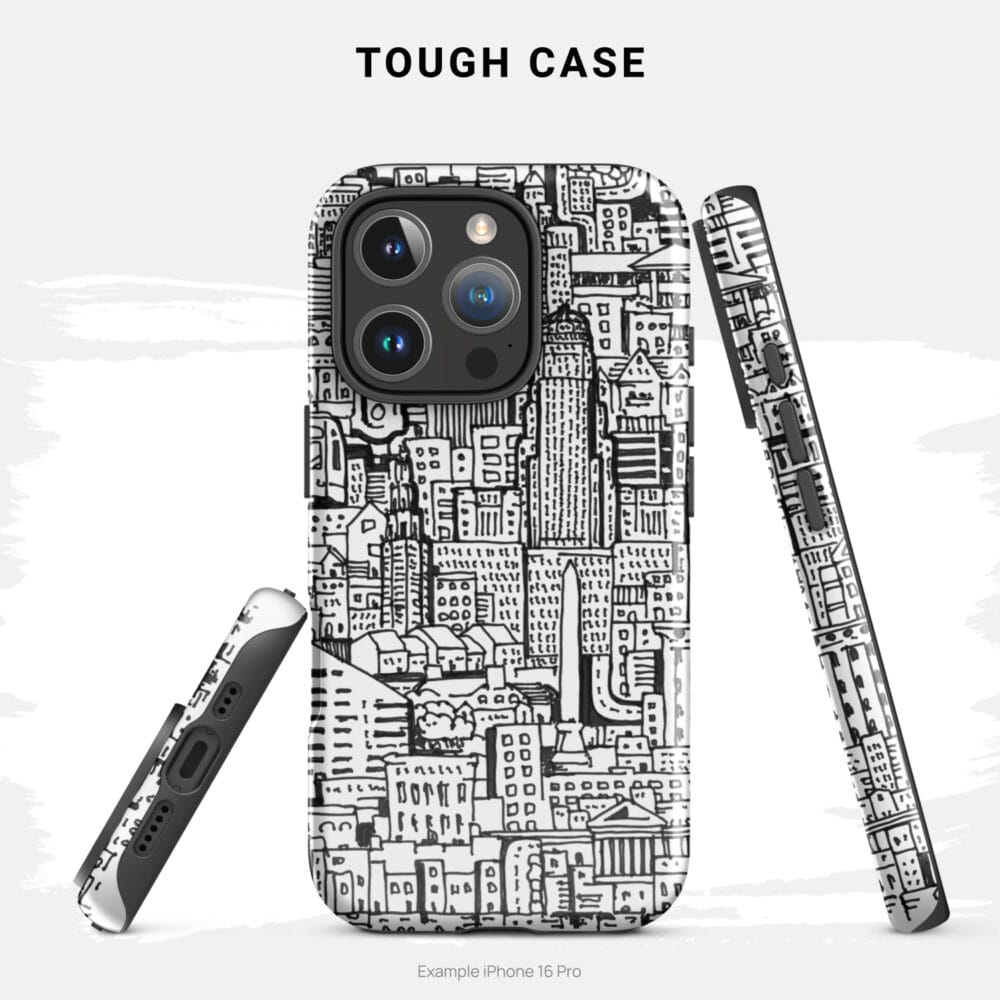 Buffalo NY LIne Art Phone Case - Tough Case - Sideviews Buffalo NY LIne Art Phone Case - Tough Case - Sideviews