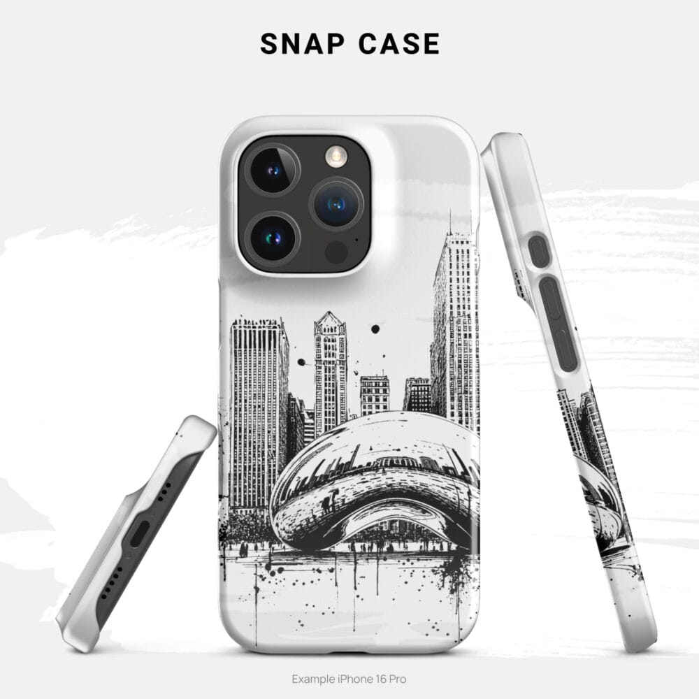 Chicago Cloud Gate - The Bean Phone Case - Snap Case - Sideviews Chicago Cloud Gate - The Bean Phone Case - Snap Case - Sideviews