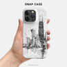 Chicago Skyline Line Art Phone Case - Snap Case - Holding in Hand