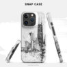 Chicago Skyline Line Art Phone Case - Snap Case - Sideview