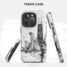 Chicago Skyline Line Art Phone Case - Tough Case - Sideviews