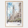 Chrysler Building Watercolor Art Print - Main - Wood Frame