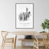 Empire State Building Line Drawing Art Print - Kitchen Wall Art - Portrait