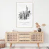 Empire State Building Line Drawing Art Print - Shelf - Portrait