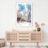 Empire State Building Watercolor Art Print - Shelf - Portrait