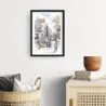 Framed Amsterdam Watercolor Wall Art - Hallway - Portrait