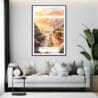 Framed Grand Canyon Watercolor Wall Art - Living Room - Portrait