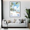 Framed Hawaii Watercolor Wall Art - Living Room - Portrait