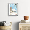 Framed Maui Hawaii Watercolor Wall Art - Hallway - Portrait
