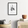 Framed Statue of Liberty Line Drawing Wall Art - Hallway - Portrait