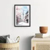 Framed Tokyo Skytree Watercolor Wall Art - Hallway - Portrait