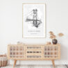Golden Gate Bridge Pencil Drawing Art Print - Shelf - Portrait