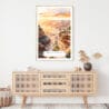 Grand Canyon Watercolor Art Print - Shelf - Portrait