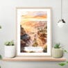 Grand Canyon Watercolor Art Print on shelf