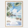 Hawaii Watercolor Art Print - Main - Wood Frame