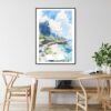 Kauai Hawaii Watercolor Art Print - Kitchen Wall Art - Portrait