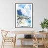 Kauai Hawaii Watercolor Art Print - Kitchen Wall Art - Portrait