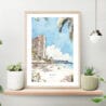 Maui Hawaii Watercolor Art Print on shelf