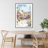 Park Guell Barcelona Watercolor Art Print - Kitchen Wall Art - Portrait