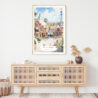 Park Guell Barcelona Watercolor Art Print - Shelf - Portrait