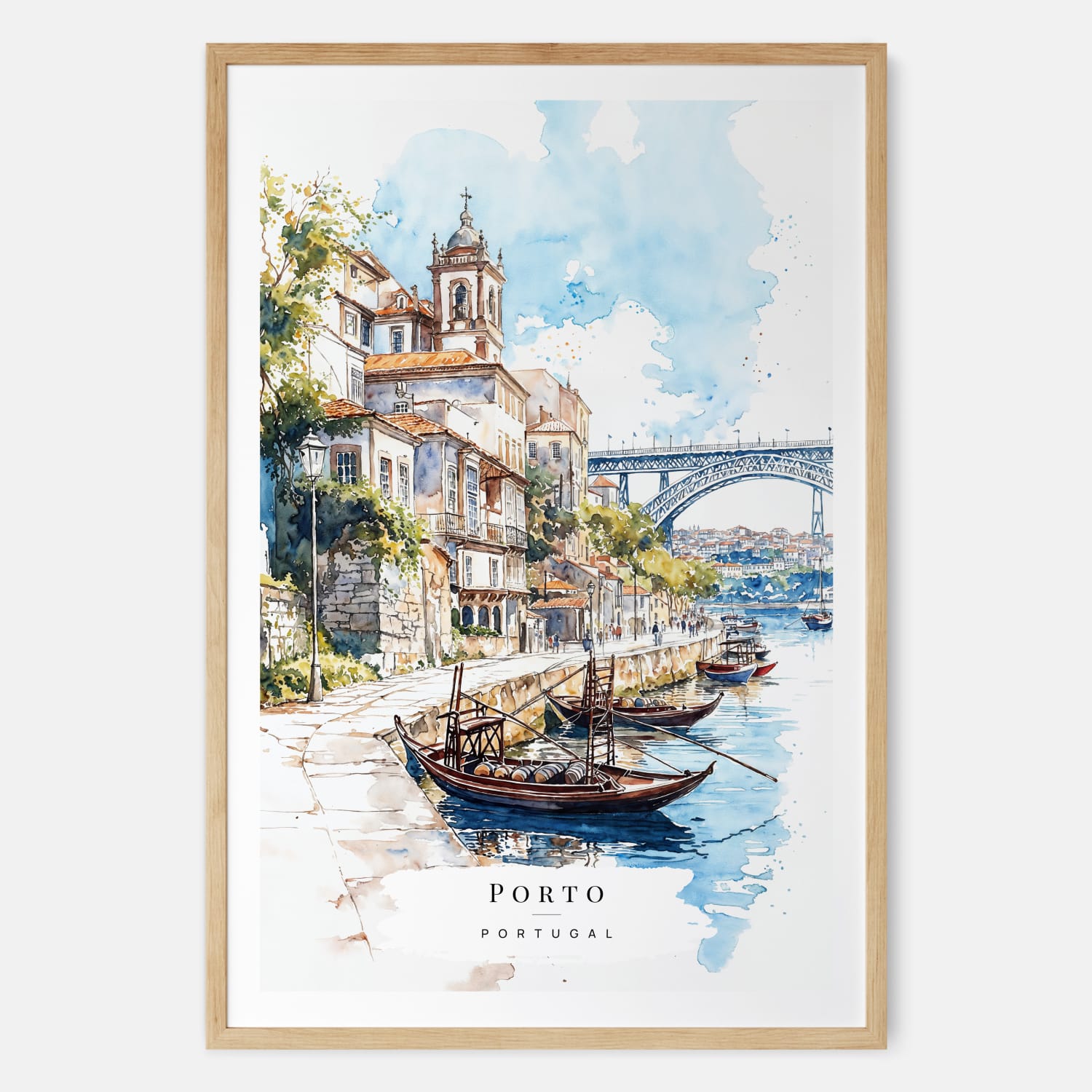 Porto Portugal Watercolor Painting – Art Print