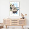 Porto Portugal Watercolor Painting Art Print - Shelf - Portrait