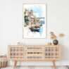 Porto Portugal Watercolor Painting Art Print - Shelf - Portrait