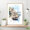 Porto Portugal Watercolor Painting Art Print on shelf