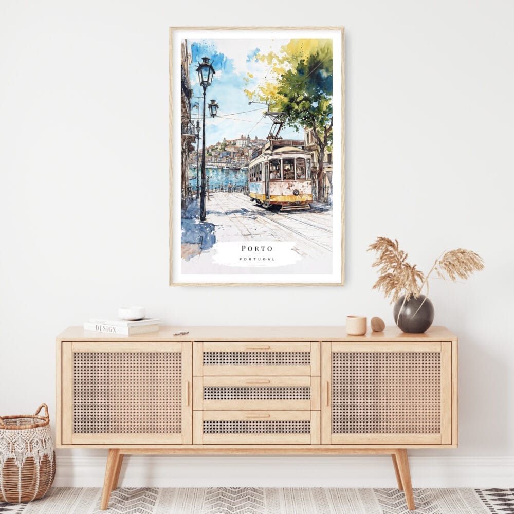Porto Watercolor Art Print - Shelf - Portrait Porto Watercolor Art Print - Shelf - Portrait