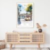Porto Watercolor Art Print - Shelf - Portrait