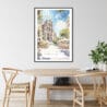 Sagrada Familia Barcelona Watercolor Art Print - Kitchen Wall Art - Portrait
