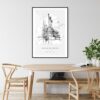 Statue of Liberty Line Drawing Art Print - Kitchen Wall Art - Portrait
