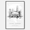 The Bean Chicago Cloud Gate Art Print - Main - Black Frame - Portrait
