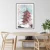 Tokyo Japan Pagoda and Cherry blossom Watercolor Art Print - Shelf - Portrait