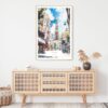 Tokyo Watercolor Art Print with Tokyo Tower Art Print - Shelf - Portrait